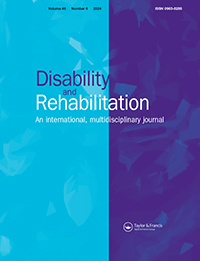 Cover image for Disability and Rehabilitation, Volume 46, Issue 8, 2024