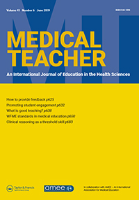 Cover image for Medical Teacher, Volume 41, Issue 6, 2019