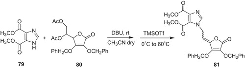 Scheme 17. Synthesis of imidazole derivative of l-ascorbic acid 81Citation58.