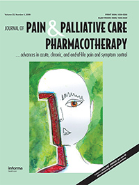 Cover image for Journal of Pain & Palliative Care Pharmacotherapy, Volume 23, Issue 1, 2009
