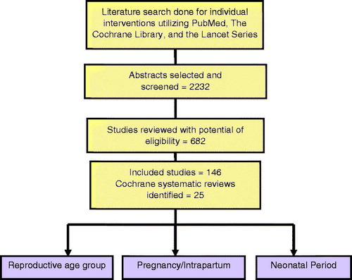 Figure 5. Flow diagram of literature search/synthesis of study identification.