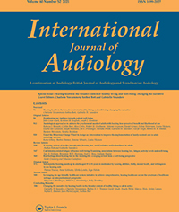 Cover image for International Journal of Audiology, Volume 60, Issue sup2, 2021