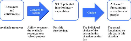 Figure 1. A schematic representation of the capability approach.