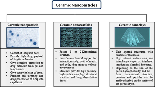 Figure 1. Classification of ceramic nanoparticulate systems on the basis of their composition and construct.