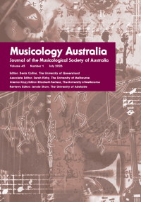 Cover image for Musicology Australia, Volume 45, Issue 1, 2023