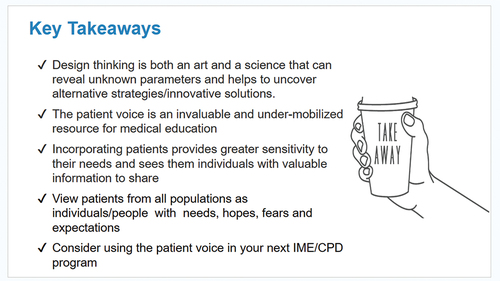 Figure 5. Key learnings from patient voice workshop.