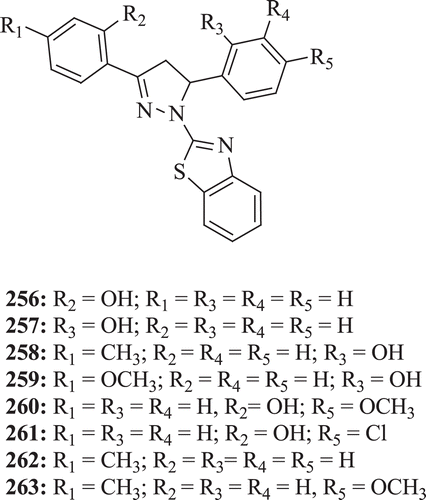 Figure 50.  Chemical structure of 3,5-diaryl-1-benzothiazolopyrazoline derivatives.