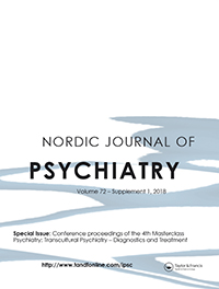Cover image for Nordic Journal of Psychiatry, Volume 72, Issue sup1, 2018