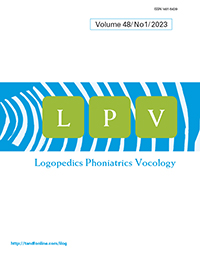 Cover image for Logopedics Phoniatrics Vocology, Volume 48, Issue 1, 2023