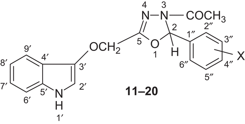 Figure 3.  Structure of compounds 11–20.