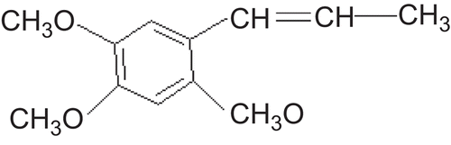 Figure 1.  Chemical structure of α-asarone.