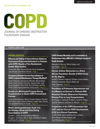 Cover image for COPD: Journal of Chronic Obstructive Pulmonary Disease, Volume 13, Issue 1, 2016