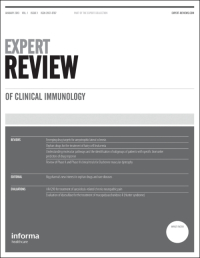 Cover image for Expert Review of Clinical Immunology, Volume 8, Issue 7, 2012