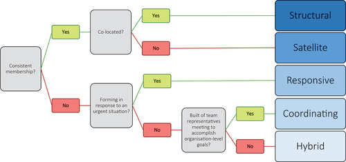 Figure 1. Team typology decision tree.