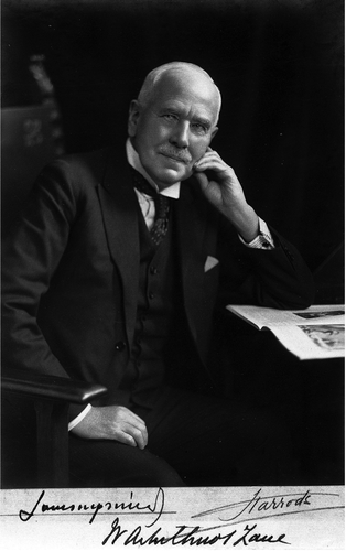 Figure 2. Autographed portrait of Sir W. Arbuthnot Lane, from an original photograph by Harrods. Lent by the director, Wellcome Medical Museum. Wellcome Collection.