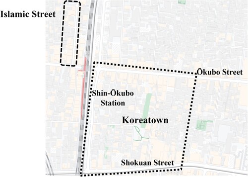 Figure 1. Map of the Shin-Ōkubo area (source: Google Maps, 2022).