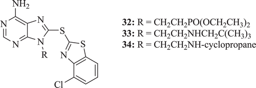 Figure 7.  Chemical structure of benzothiazole derivatives.