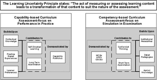 Figure 1. Capability vs. competency approaches to learning and assessment (adapted from Semantech (Semantech Citation2007)).