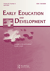 Cover image for Early Education and Development, Volume 35, Issue 3, 2024