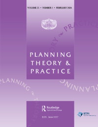 Cover image for Planning Theory & Practice, Volume 25, Issue 1, 2024