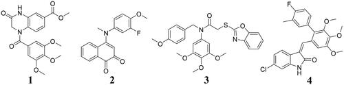 Figure 1. Tubulin polymerisation inhibitors as anticancer agents.