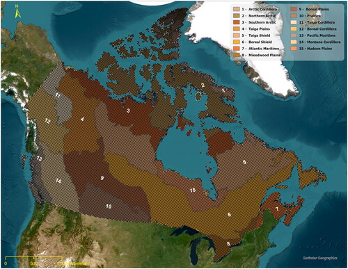 Figure 1. National Forest Inventory Photo Plots for Canada.