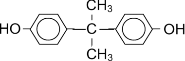 FIGURE 1 The structure of 2,2-bis-(4-hydroxyphenyl)-propane (BPA).