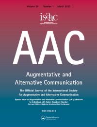 Cover image for Augmentative and Alternative Communication, Volume 39, Issue 1, 2023