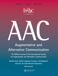 Cover image for Augmentative and Alternative Communication, Volume 34, Issue 1, 2018