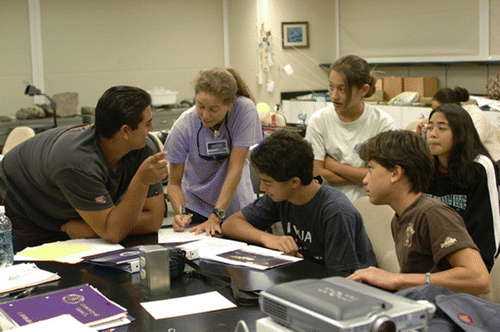 Figure 14. An instructor with students participating in the HISTAR programme in Hawaii. Source: Image Credit: JD Armstrong, University of Hawai’i.