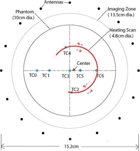 Figure 5. Schematic diagram of the US beam steering sequence for the partial circular scan experiment.