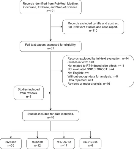 Figure 1 Flow diagram of study search and screening for the meta-analysis.