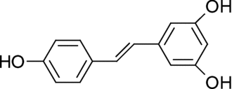 Figure 1 Structure of resveratrol (trans.-3,4′,5-trihydroxy stilbene).