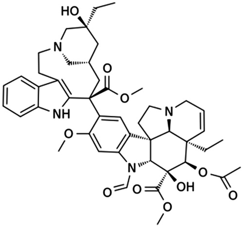 Figure 1. The structure of vincristine.