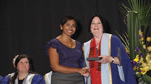 Dr Sumitra Shankar with RANZCP President Professor Louise Newman