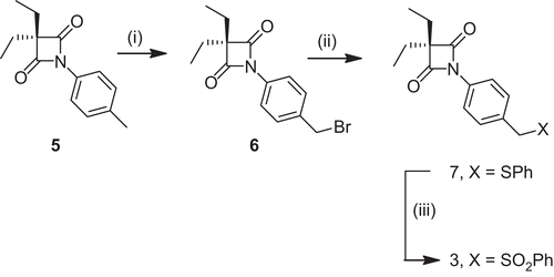 Scheme 1.  Synthesis of 4-oxo-β-lactam 5.