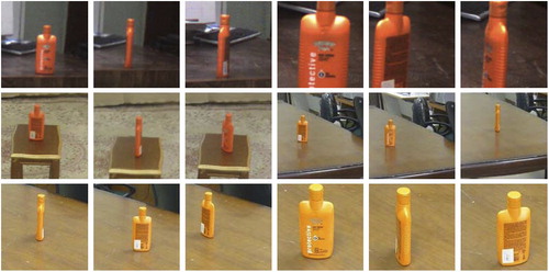 Figure 10. Sample images of an object used to test the recognition rates of the proposed model.