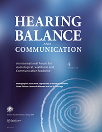 Cover image for Hearing, Balance and Communication, Volume 19, Issue 4, 2021