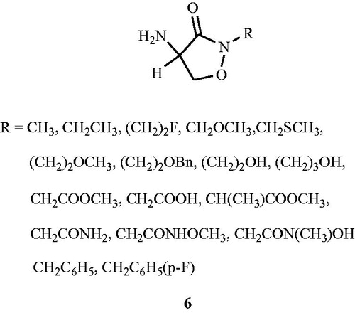 Figure 5. Structures of d,l-cycloserine analogs 6 as Alr inhibitors.