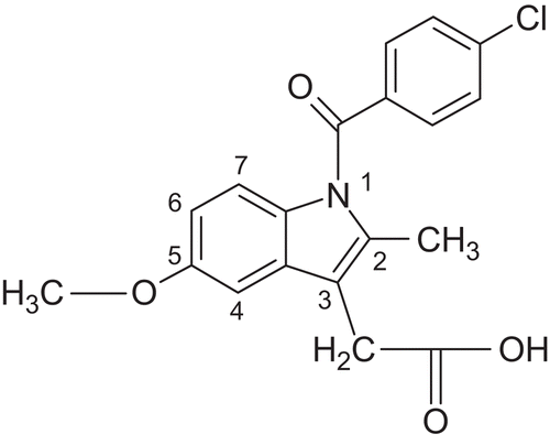 Figure 1.  Indomethacin: structural features.