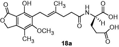 Figure 4. N-mycophenoyl-d-glutamic acid 18aCitation39.