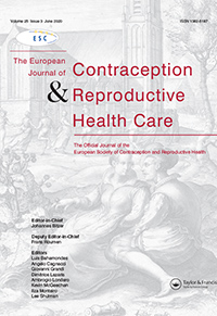 Cover image for The European Journal of Contraception & Reproductive Health Care, Volume 25, Issue 3, 2020