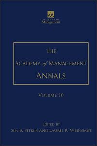 Cover image for The Academy of Management Annals, Volume 10, Issue 1, 2016