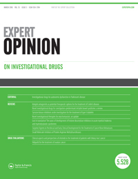 Cover image for Expert Opinion on Investigational Drugs, Volume 25, Issue 3, 2016