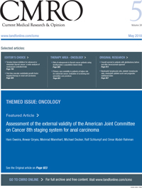 Cover image for Current Medical Research and Opinion, Volume 34, Issue 5, 2018