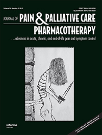 Cover image for Journal of Pain & Palliative Care Pharmacotherapy, Volume 26, Issue 2, 2012