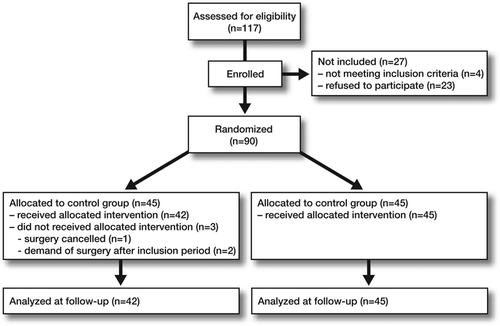 Figure 1. Flow chart of patients in the randomized clinical trial.