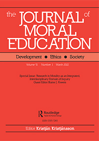 Cover image for Journal of Moral Education, Volume 51, Issue 1, 2022