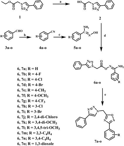Scheme 1. Synthetic pathway of compounds 7a–o