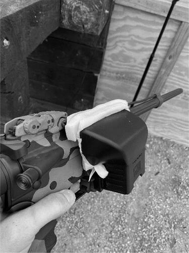 Figure 12. Improvised breech suppressor.